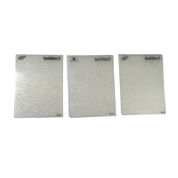 CUTTLEBUG Provo Craft 3 Embossing Folders Elegant Floral Damask Card Making - Picture 2 of 7